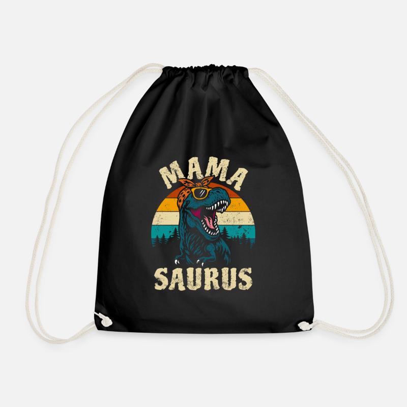 Mama Saurus - T-Rex - Tyrannosaurus - Geschenk - Turnbeutel - Schwarz