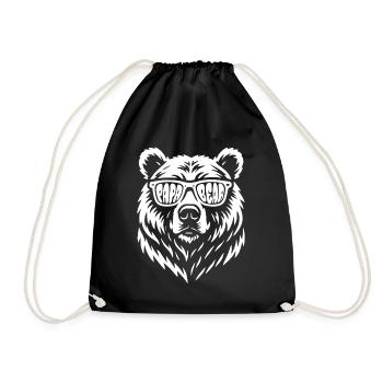 Papa Ours - Fête des Pères - Cadeau - Sac de sport léger - noir - Devant