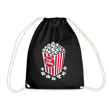 Fresh Popcorn - Crispy, Delicious - Gift - Drawstring Bag - black - Front