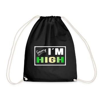 high legal chill-time party zone Rastafari - Drawstring Bag - black - Front