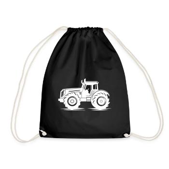 Icône de la silhouette du tracteur - Sac de sport léger - noir - Devant
