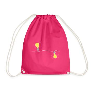 licht lampe energie linie symbol strich - Turnbeutel - Fuchsia - Vorne