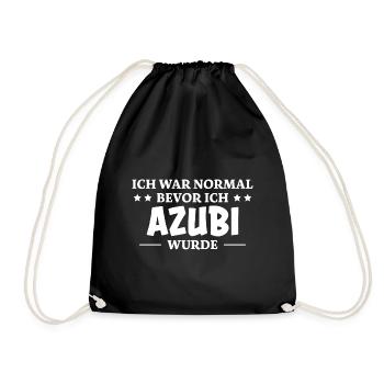 Azubi Spruch Lehrling Job Lustiges Azubi Geschenk - Turnbeutel - Schwarz - Vorne