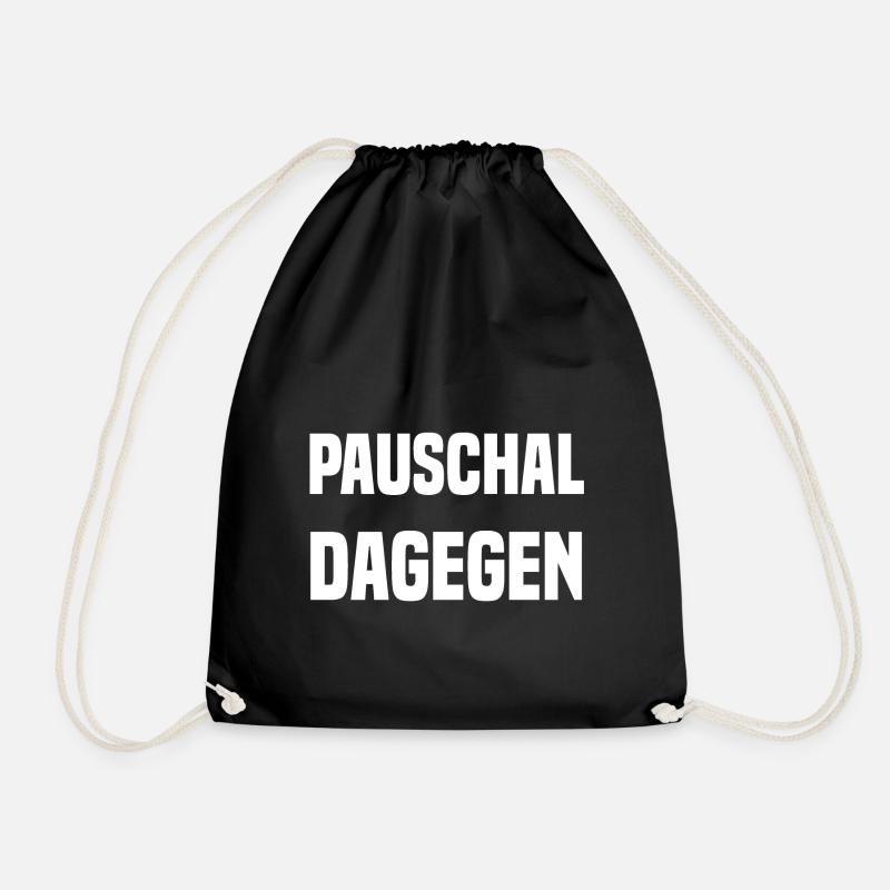 Pauschal dagegen - Turnbeutel - Schwarz