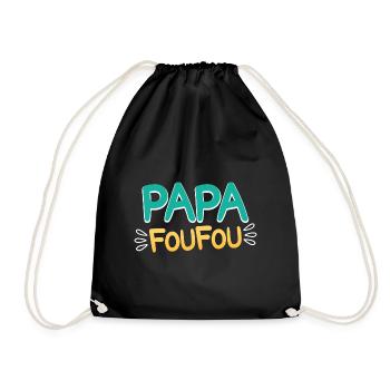 Humour Homme Papa Foufou Fête Des Pères 2024 - Sac de sport léger - noir - Devant
