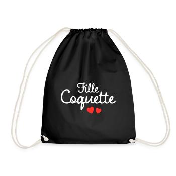 Femme Coquette Humour Mot Affectueux Couple - Sac de sport léger - noir - Devant