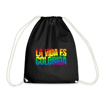 La Vida es colorida - Turnbeutel - Schwarz - Vorne