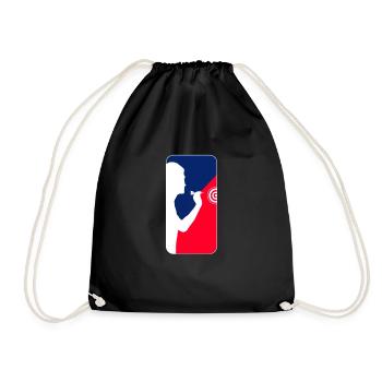 Darts blue red white streetwear - Drawstring Bag - black - Front