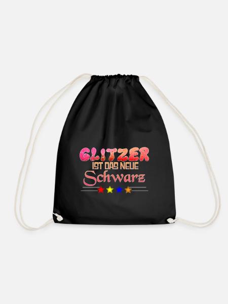 Glitzer ist das neue Schwarz - Turnbeutel - Schwarz