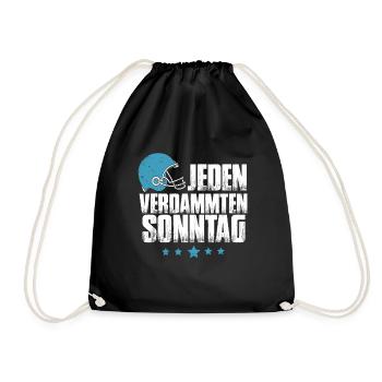 Football Every Damn Sunday - Drawstring Bag - black - Front
