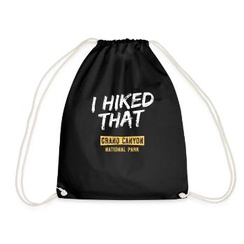 I Hiked That Grand Canyon National Park TShirt - Drawstring Bag - black - Front