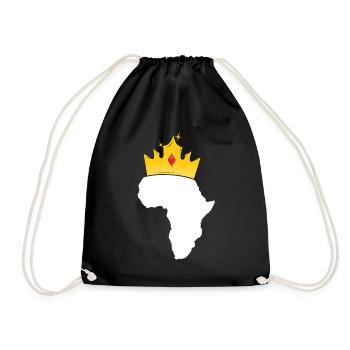 African King TShirt pour Homme Garçon Africa Crown - Sac de sport léger - noir - Devant