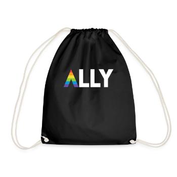 LGBT Ally TShirt March Rally Gay Lesbienne LGBT - Sac de sport léger - noir - Devant