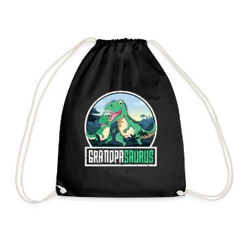 Grandpasaurus TRex Dinosaur Saurus Opa - Turnbeutel - Schwarz - Vorne