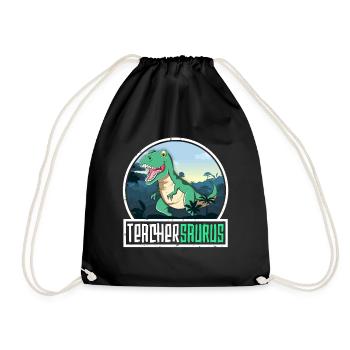 Teachersaurus Don de professeur TRex Dinosaure Saurus - Sac de sport léger - noir - Devant