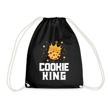 Plätzchen-König Cute Chocolate Chip Foodie Gift Kids - Turnbeutel - Schwarz - Vorne