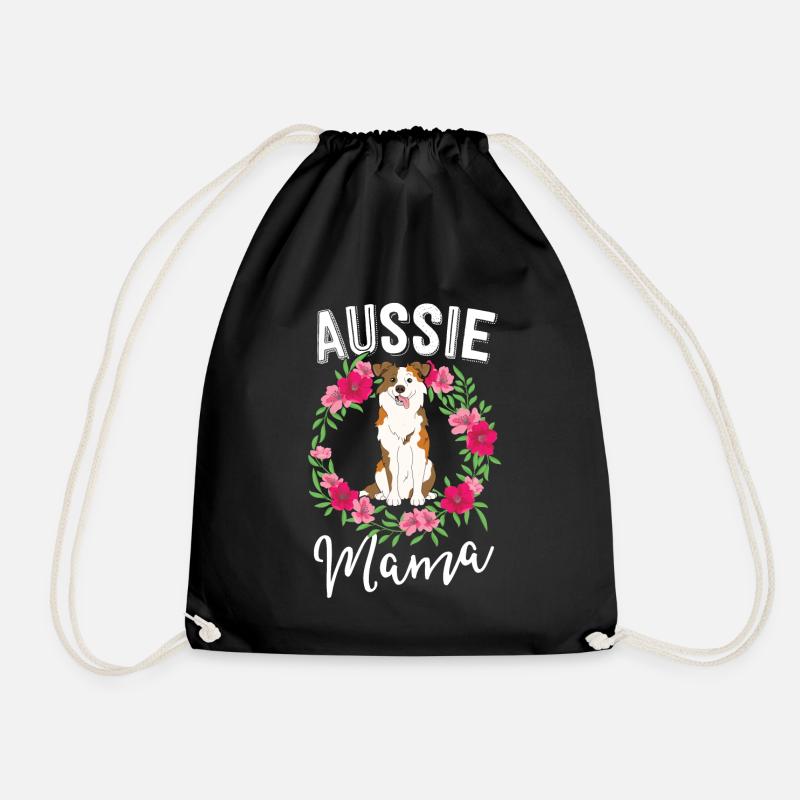 Australische Mutter Australian Shepherd Gift Dog Lover - Turnbeutel - Schwarz