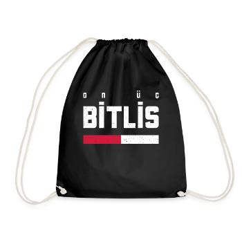 Bitlis 13 Turkey Turkiye TR Gift Holiday - Drawstring Bag - black - Front