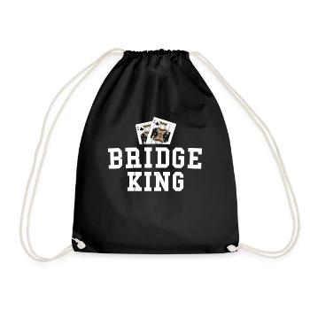 Funny Bridge Shirt For Men Bridge King - Drawstring Bag - black - Front