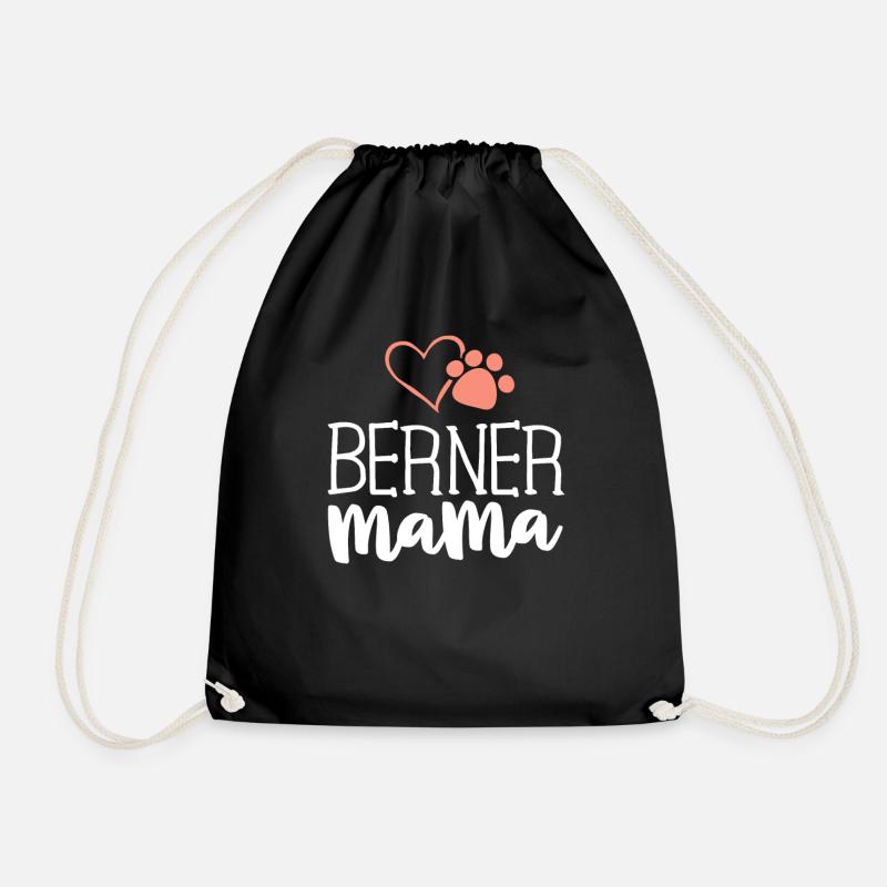 Berner Mama Shirt Berner Sennenhund Geschenke Mama - Turnbeutel - Schwarz