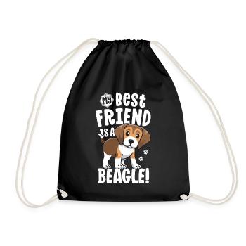 Beagle Dad Shirt Beagle Mom Gifts For Beagle - Drawstring Bag - black - Front