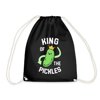 King Of The Pickles Enfants Garçons Hommes Drôle Végétalien - Sac de sport léger - noir - Devant