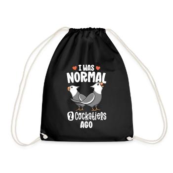 J’étais normal il y a 2 cockatiels visage blanc - Sac de sport léger - noir - Devant