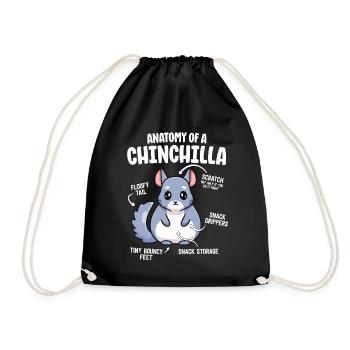 Anatomie d’une chemise chinchilla pour femmes amant maman - Sac de sport léger - noir - Devant