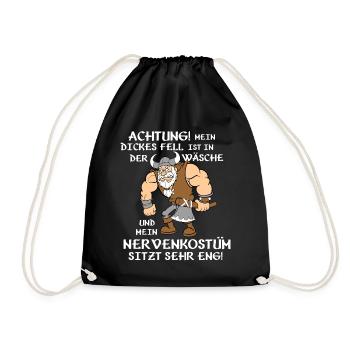 Mein dickes Fell ist in der Wäsche - Turnbeutel - Schwarz - Vorne