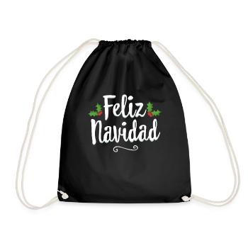 Vintage Feliz Navidad Rétro Mexicain Noël - Sac de sport léger - noir - Devant