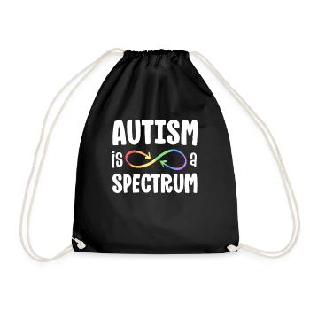 Autism Is A Spectrum Autistic Acceptance Infinity - Drawstring Bag - black - Front