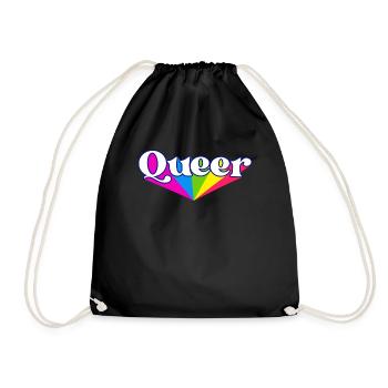 Retro Queer Pride LGBTQ Gay LGBT Ally Rainbow - Sac de sport léger - noir - Devant