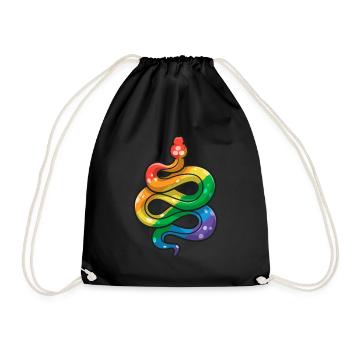 LGBT Pride Snake DRAPEAU LGBTQ Couleurs Gay Pride - Sac de sport léger - noir - Devant