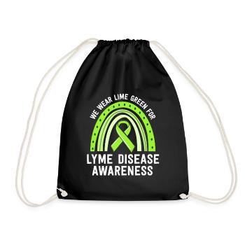Wir tragen Lime Green Lyme Disease Awareness Tick - Turnbeutel - Schwarz - Vorne
