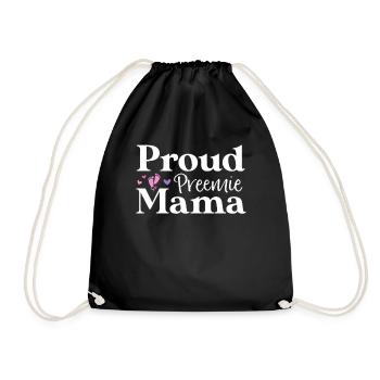 Chemise fière Preemie Mama NICU pour les parents - Sac de sport léger - noir - Devant