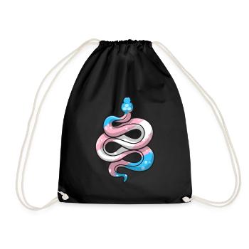 Transgenre Pride Stuff Trans Flag Serpent Reptile - Sac de sport léger - noir - Devant