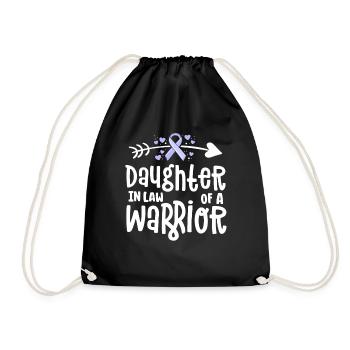 Daughter In Law Of A Warrior - Drawstring Bag - black - Front