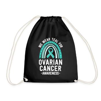Wir tragen Teal Ovarian Cancer Awareness Matching - Turnbeutel - Schwarz - Vorne