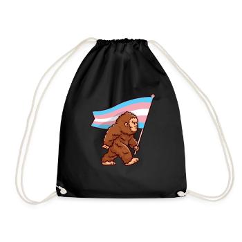Bigfoot Transgender Pride Trans Flag Couleurs - Sac de sport léger - noir - Devant
