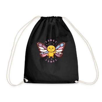 Intersex Monarch Butterfly Subtle Discreet Pride - Drawstring Bag - black - Front