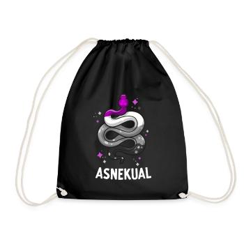 Asnekual Drôle Asexual Pride Snake Ace Pride Drapeau - Sac de sport léger - noir - Devant
