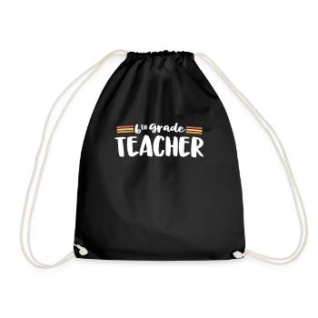 Enseignant rétro de 6e année Sixième Matching 70s Retour - Sac de sport léger - noir - Devant