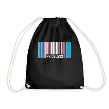 Inestimable Trans Pride Code-barres Transgenre subtil - Sac de sport léger - noir - Devant