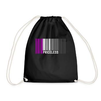 Inestimable Asexual Pride Code à barres Subtle Ace Flag - Sac de sport léger - noir - Devant