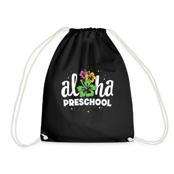 Aloha Preschool Pre-K Lehrer Erster Tag zurück zu - Turnbeutel - Schwarz - Vorne