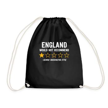 England Would Not Recommend 4th of July George - Drawstring Bag - black - Front