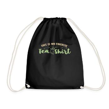 This Is My Favorite Tea Shirt Tea Lovers Gifts - Drawstring Bag - black - Front