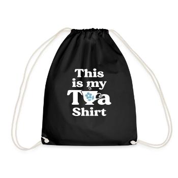 Lustige Teeparty Dies ist mein Tee-Shirt Wortspiel Tee-Zeit - Turnbeutel - Schwarz - Vorne