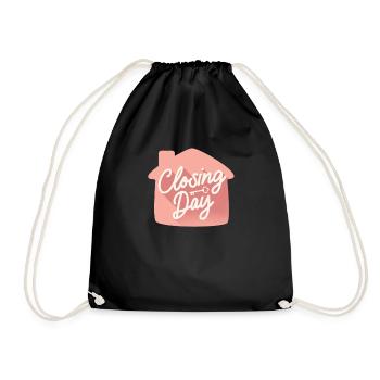 Jour de clôture Mignon Agent Immobilier Cadeau Maison - Sac de sport léger - noir - Devant