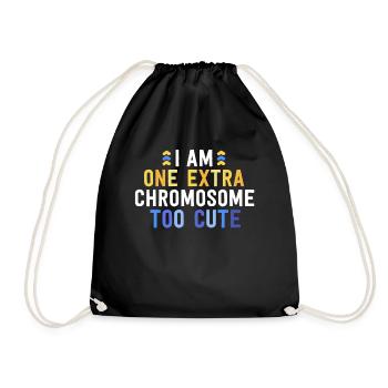 Je suis un chromosome supplémentaire trop mignon famille T21 - Sac de sport léger - noir - Devant